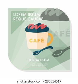coffee flat icon with long shadow,eps10