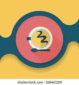 coffee flat icon with long shadow,eps10