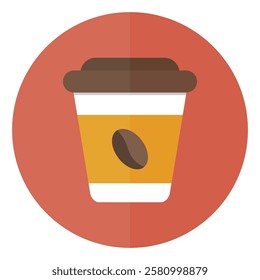 coffee flat icon minimalist cafe beverage symbol for design