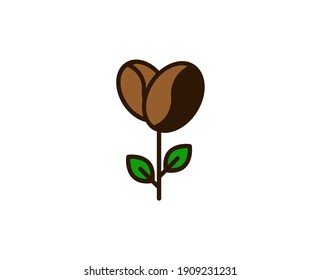 Coffee flat icon. Single high quality outline symbol for web design or mobile app.  Holidays thin line signs for design logo, visit card, etc. Outline pictogram EPS10