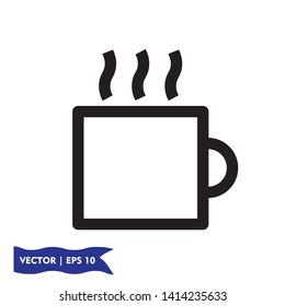 coffee flat icon symbol sign, vector, eps 10