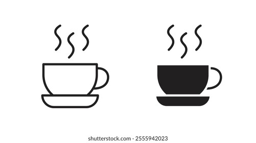 Coffee flat simple vector symbols illustration.