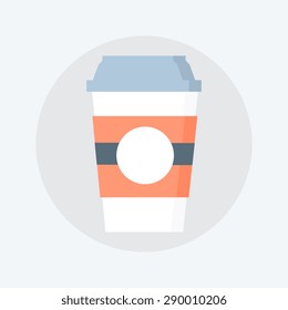 Coffee, flat style colorful, vector icon for info graphics, websites, mobile and print media.