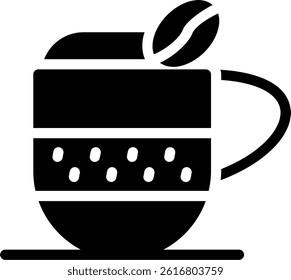 Coffee Flavor Glyph Vector Icon Design