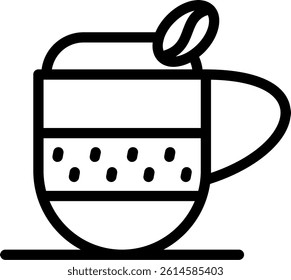 Coffee Flavor Line Vector Icon Design