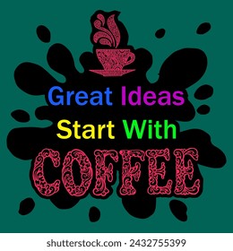 Vector de fondo de cita de sabores de café