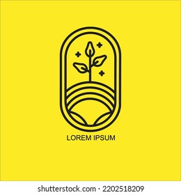 coffee flower cafe and bar on line art logo