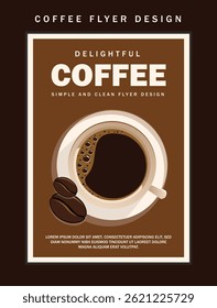 Coffee flyer design in illustrator 