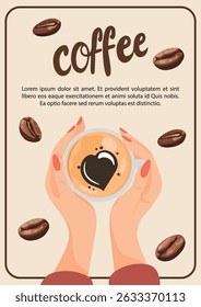 Coffee flyers. Flat vector clipart, illustration with isolated background.
