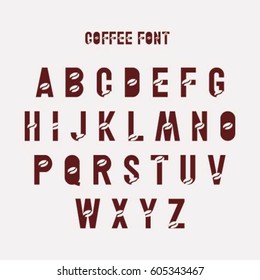 Coffee Font Logo Vector Template