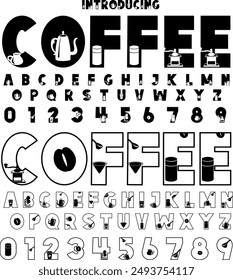 Coffee Font typography, Best drink typography font for logo design and creative projects