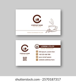 Coffee food and Beverage business card design template