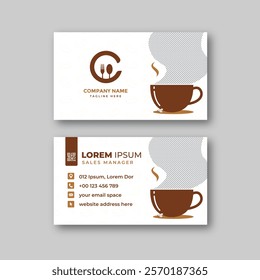 Coffee food and Beverage business card design template