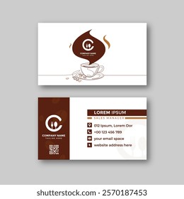 Coffee food and Beverage business card design template