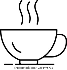 Coffee, food vector icon on transparent background. Outline, coffee, food vector icon
