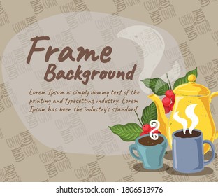 coffee frame background concept illustration vector design