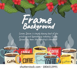 coffee frame background concept illustration vector design