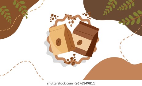 Coffee frame design background vector