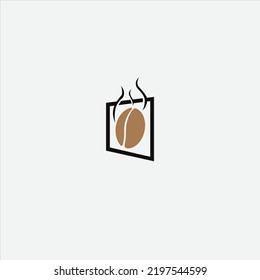 Coffee frame logo vector template