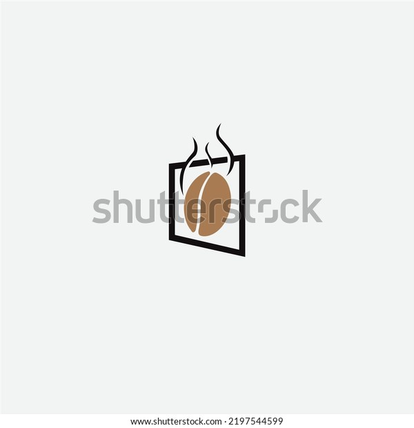 Coffee frame logo vector
template