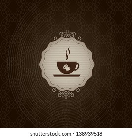 coffee frame over country background vector illustration