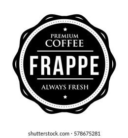 Coffee Frappe vintage stamp vector