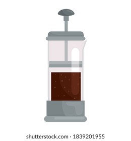 coffee french press design of drink caffeine breakfast and beverage theme Vector illustration