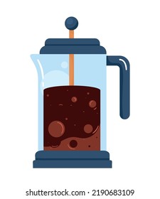 coffee french press isolated icon