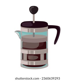 coffee french press vector isolated