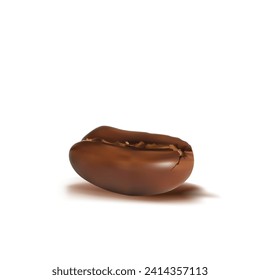 Coffee. Fried coffee beans. Fragrant coffee. Robusta. Arabic. Elements for label design. Coffee ingredients in mesh technique. Vector illustration.
