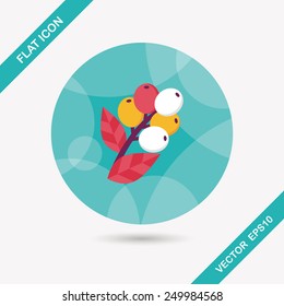 coffee fruit flat icon with long shadow,eps10