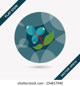 coffee fruit flat icon with long shadow,eps10