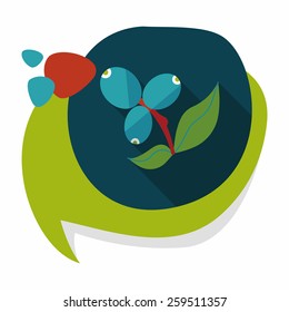 coffee fruit flat icon with long shadow,eps10