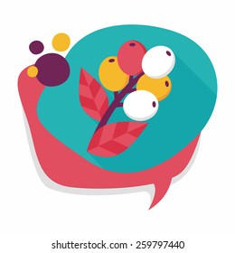 coffee fruit flat icon with long shadow,eps10