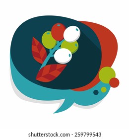 coffee fruit flat icon with long shadow,eps10