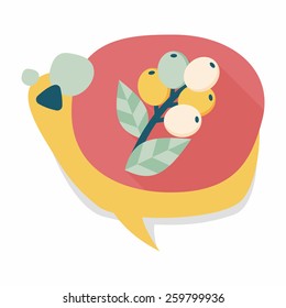 coffee fruit flat icon with long shadow,eps10