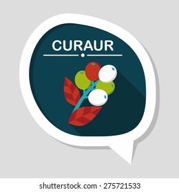 coffee fruit flat icon with long shadow,eps10