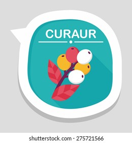 coffee fruit flat icon with long shadow,eps10