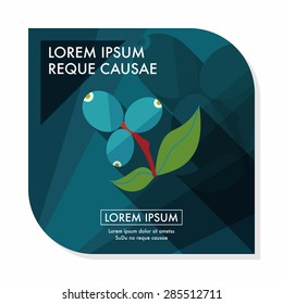 coffee fruit flat icon with long shadow,eps10