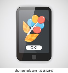 coffee fruit flat icon with long shadow,eps10