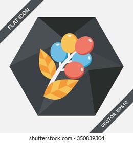 coffee fruit flat icon with long shadow,eps10