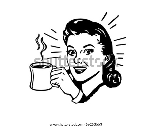 Coffee Gal Hot Cup Java Stock Vector (Royalty Free) 56253553