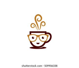 Coffee Geek Logo Design Template