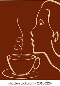 Coffee and girl