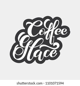 Coffee glace logo. Types of coffee. Handwritten lettering design elements. Template and concept for cafe, menu, coffee house, shop advertising, coffee shop. Vector illustration.