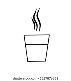 Designvorlage für Kaffeeglas auf Weiß