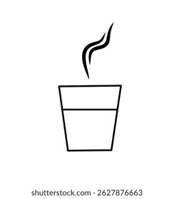coffee glas icon design template on white