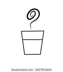 Designvorlage für Kaffeeglas auf Weiß