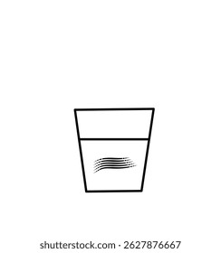 coffee glas icon design template on white