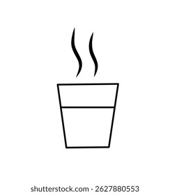 Designvorlage für Kaffeeglas auf Weiß